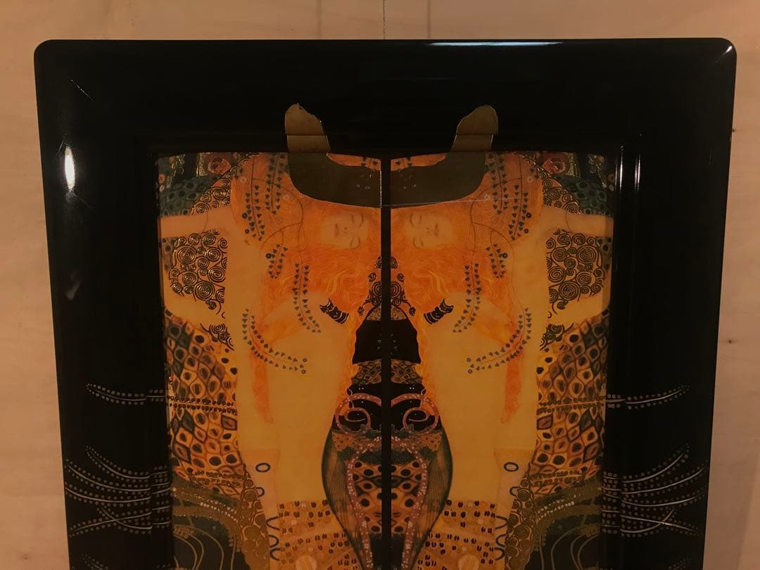 クリムト　「水蛇Ⅰ」　ジークレー＋シルクスクリーン金箔加工　サイン無し