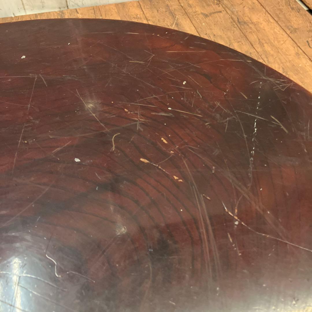 昭和レトロ 当時物 古家具 木製 テーブル 座卓 円卓 ちゃぶ台 ビンテージ