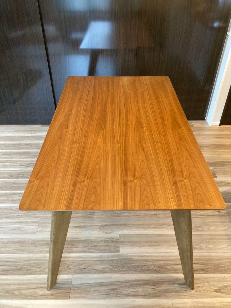NOCE モダン 木製 ダイニングテーブル ブラウンウォールナット