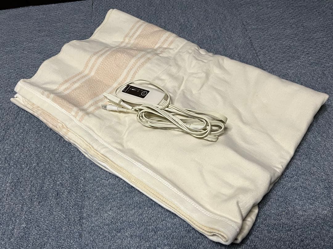 美品 ゼンケン 電気掛敷オーガニックコットン毛布 日本製 電磁波99%カット