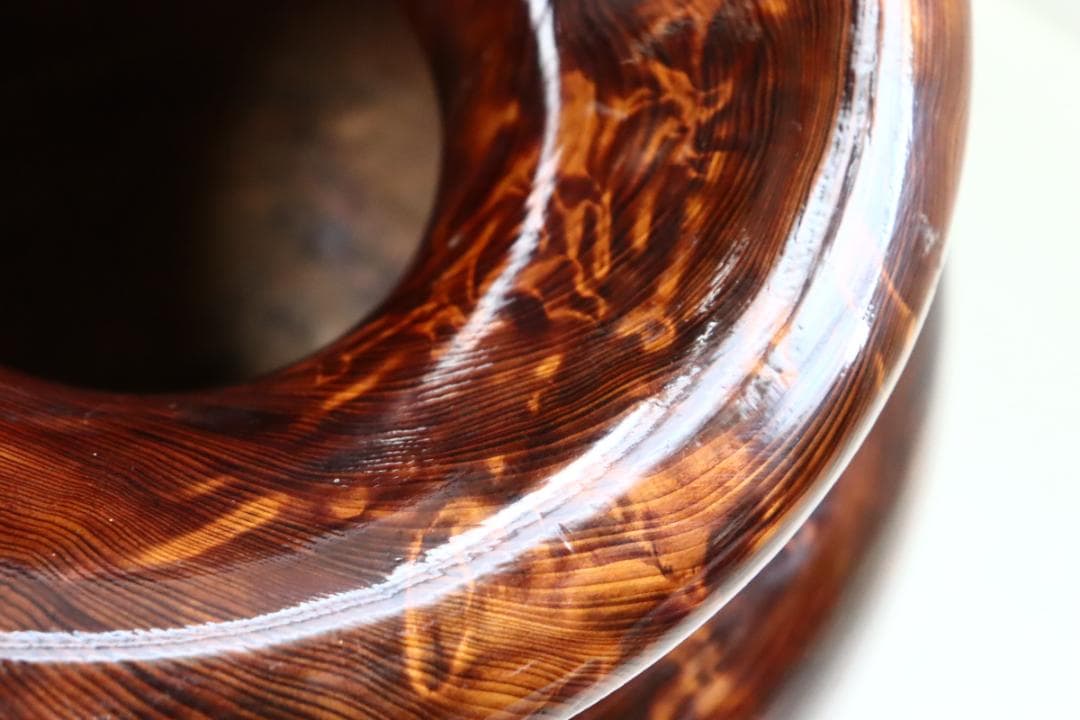 希少　屋久杉 光明杢　花瓶 花器 工芸品 花入 壺 アンティーク