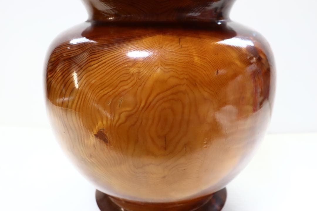 希少　屋久杉 光明杢　花瓶 花器 工芸品 花入 壺 アンティーク
