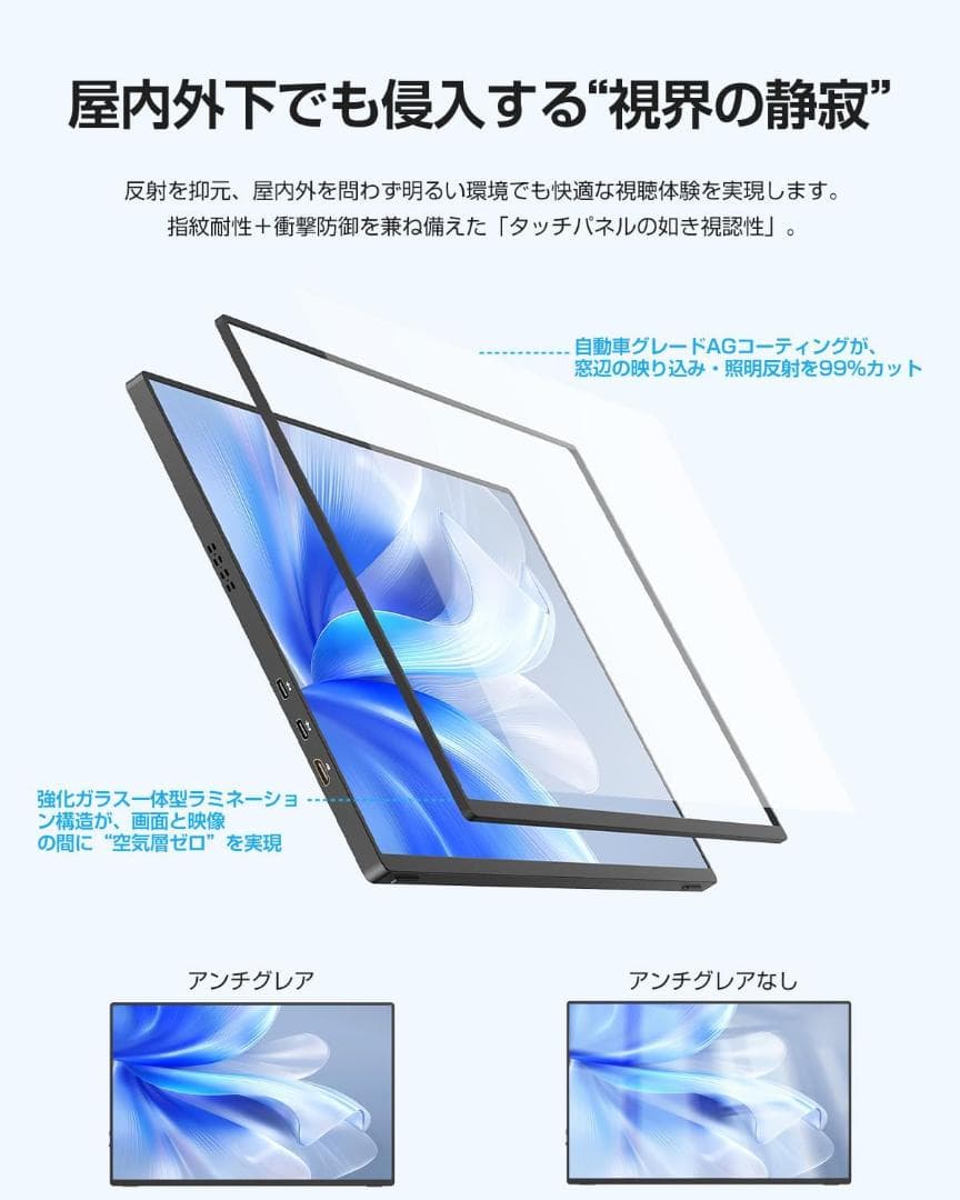 EVICIV モバイルモニター 16インチ 4K IPSパネル3840×2400