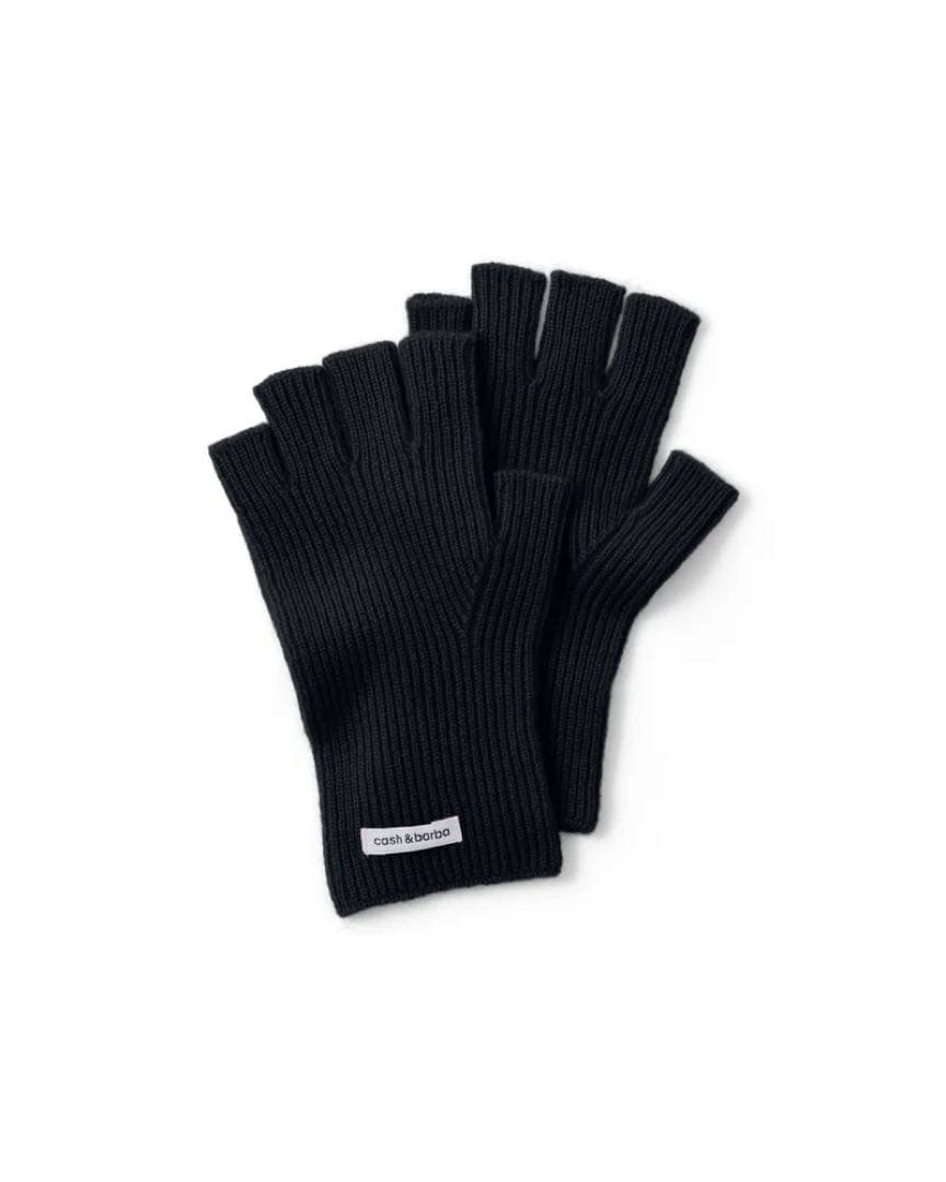 cash&barba Cash Baby Open Finger Glove 黒