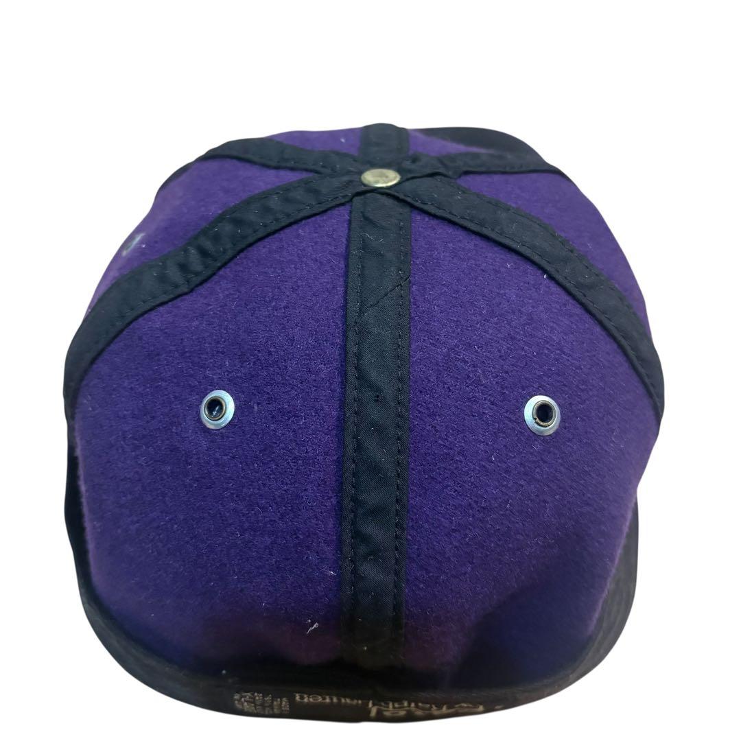 90s Polo Ralph Lauren ライオン刺繍 ウールキャップ 紫