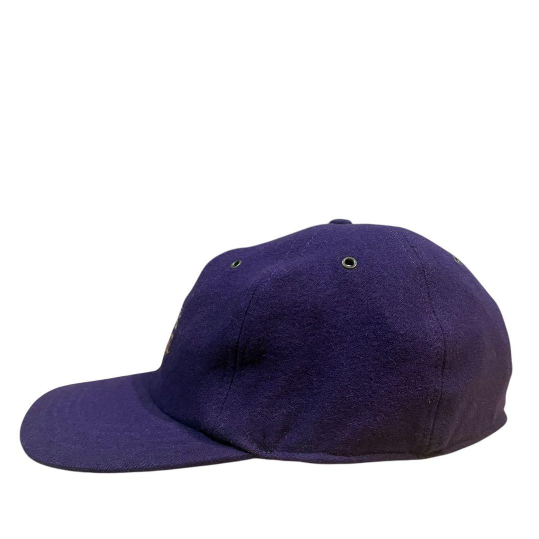 90s Polo Ralph Lauren ライオン刺繍 ウールキャップ 紫
