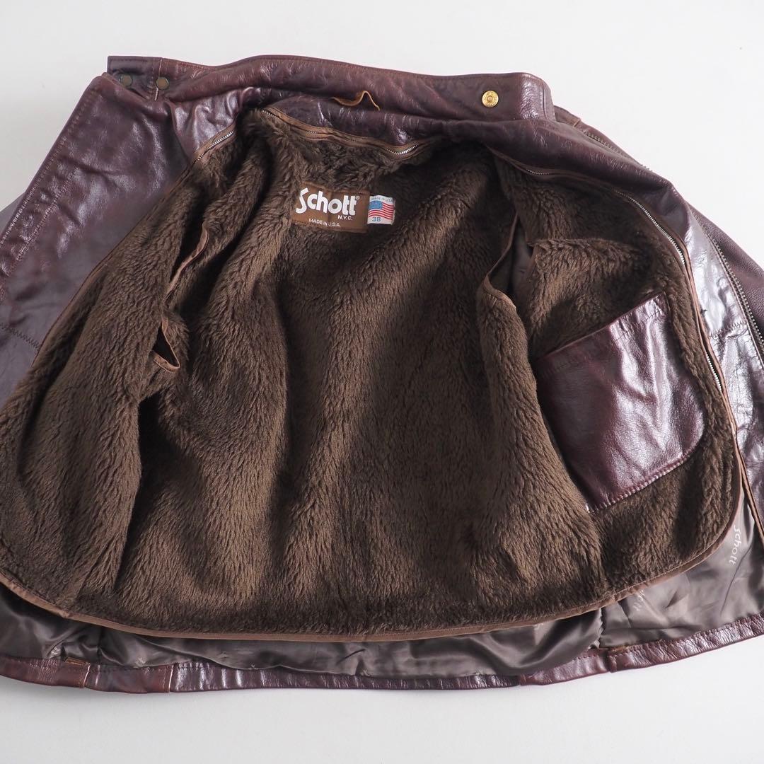 Schott　641VS　size38　レザージャケット　シングルライダース