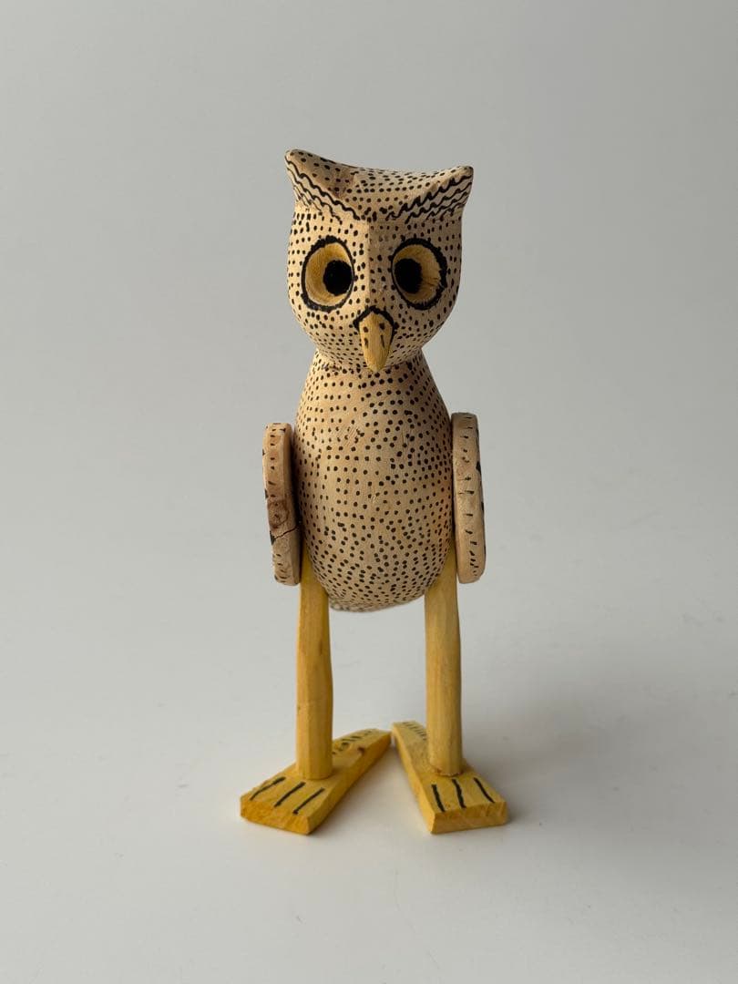 メキシコ オアハカ フクロウ ミミズク ウッドカービング 木製 置物