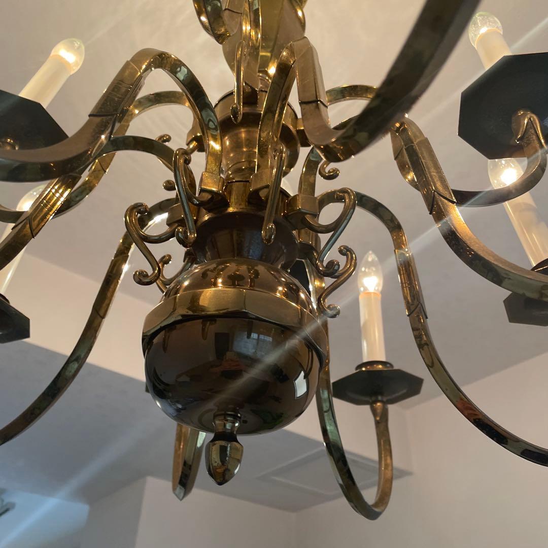 アメリカ製 ビンテージ 真鍮シャンデリア12灯