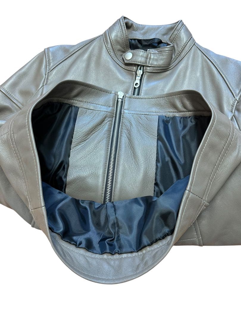 M希少！新品同様！メンズビギ ラトルトラップ 本革シングルライダース ラムレザー