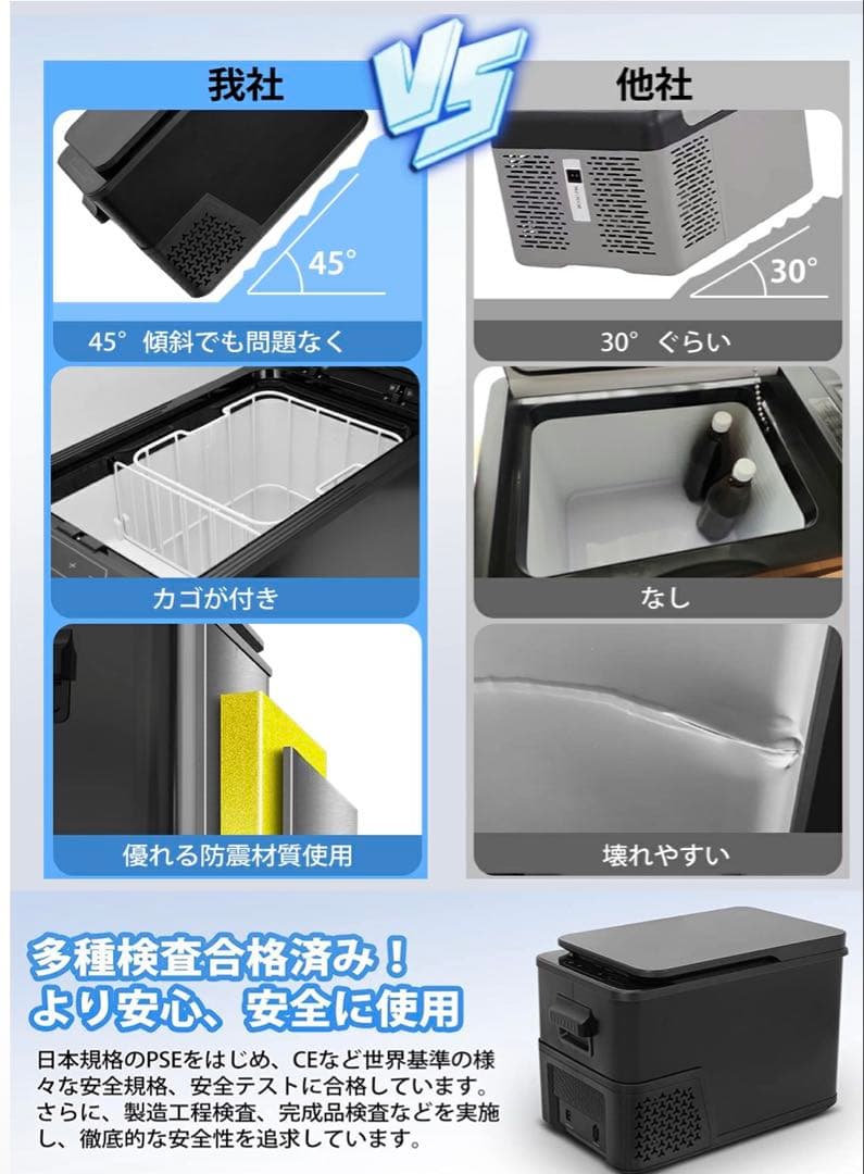 ポータブル車載冷蔵庫　30リッター　ブラック