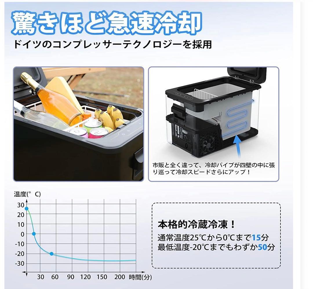 ポータブル車載冷蔵庫　30リッター　ブラック