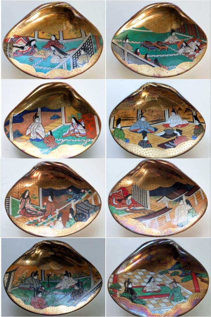 H*O様 源氏物語 貝絵皿 フランクリン画廊 貝合わせ 限定版 ボーンチャイナ