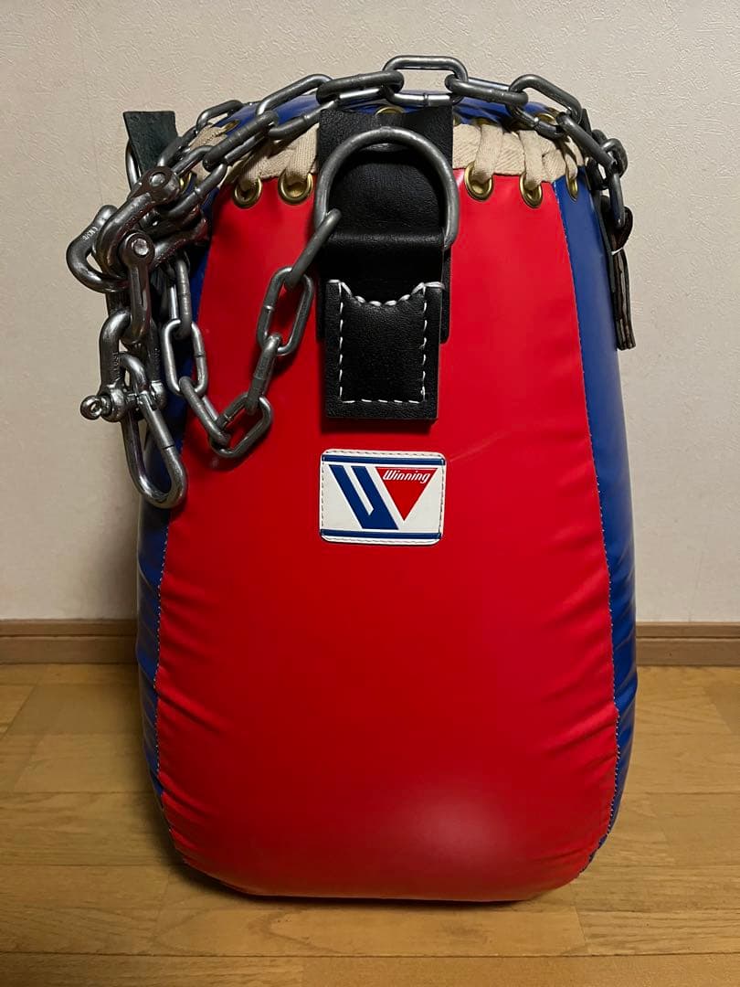 Winning ウイニング　タイミングバッグ　サンドバッグ 赤/青 チェーン付き