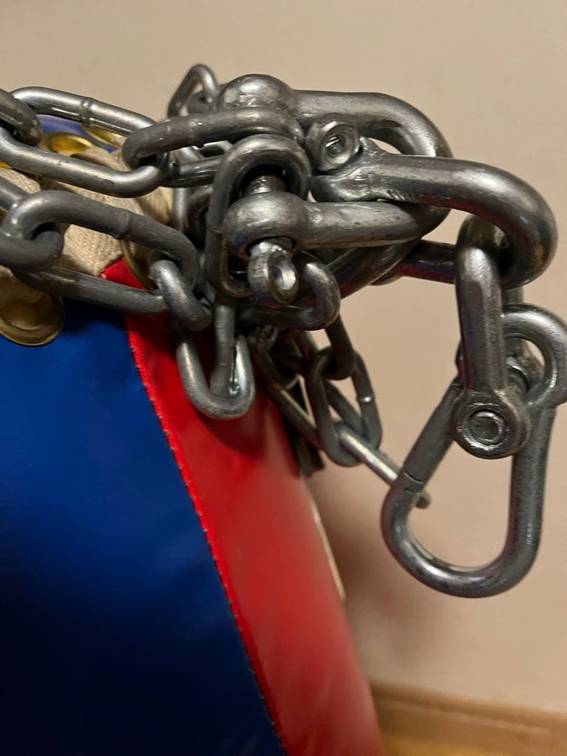 Winning ウイニング　タイミングバッグ　サンドバッグ 赤/青 チェーン付き