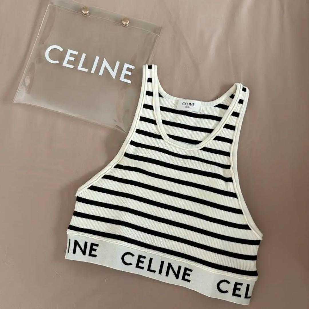 未使用　CELINE アスリート ブラ / メッシュ WHITE サイズS