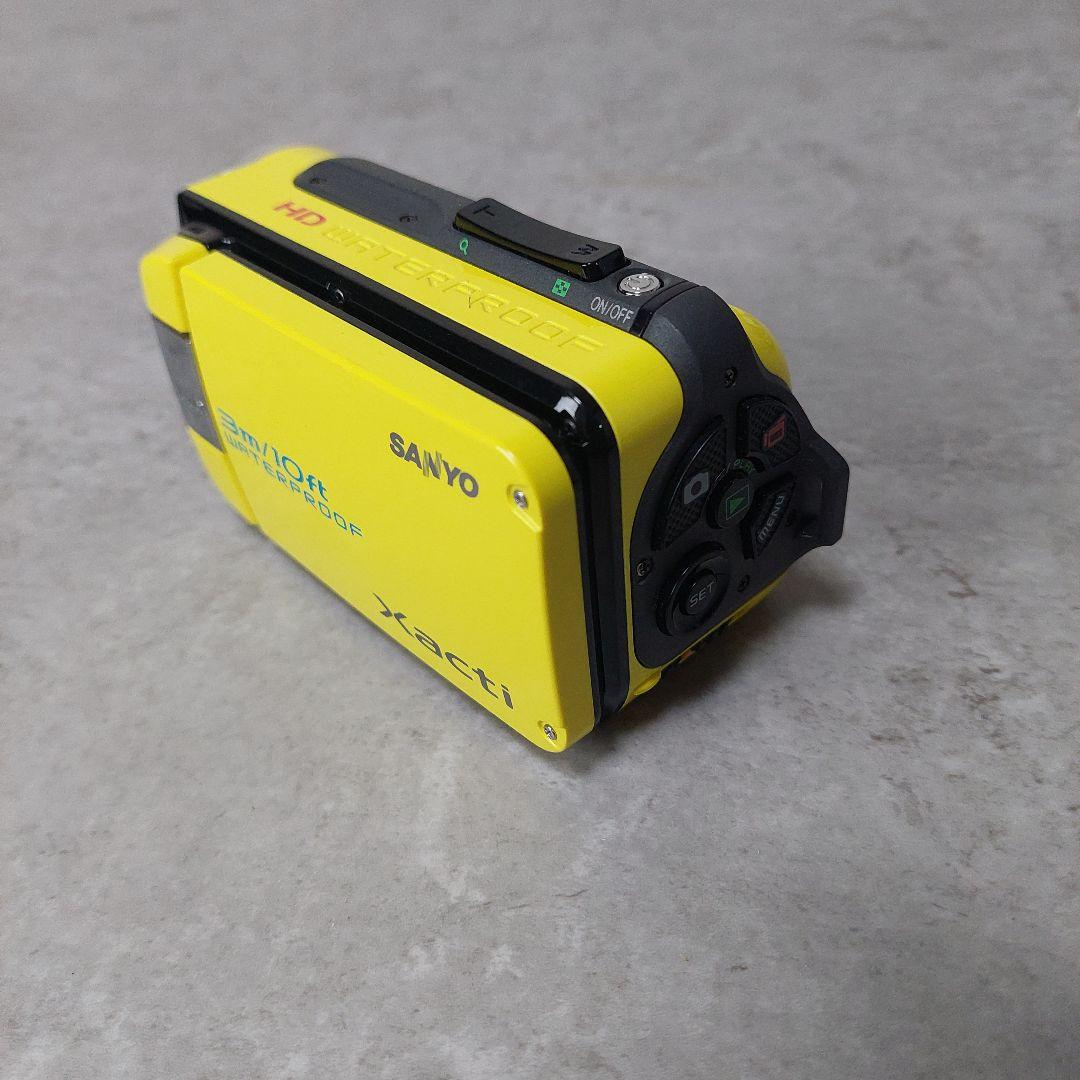 SANYO 防水 ムービーカメラ Xacti ザクティ DMX-WH1 イエロー