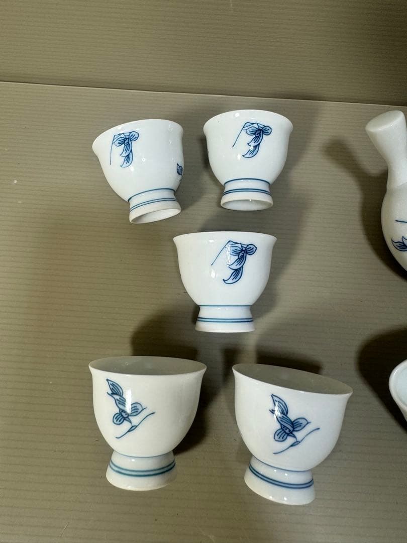 2293 有田焼　畑萬陶苑　茶器セット　急須1客　湯冷し1客　湯呑5客