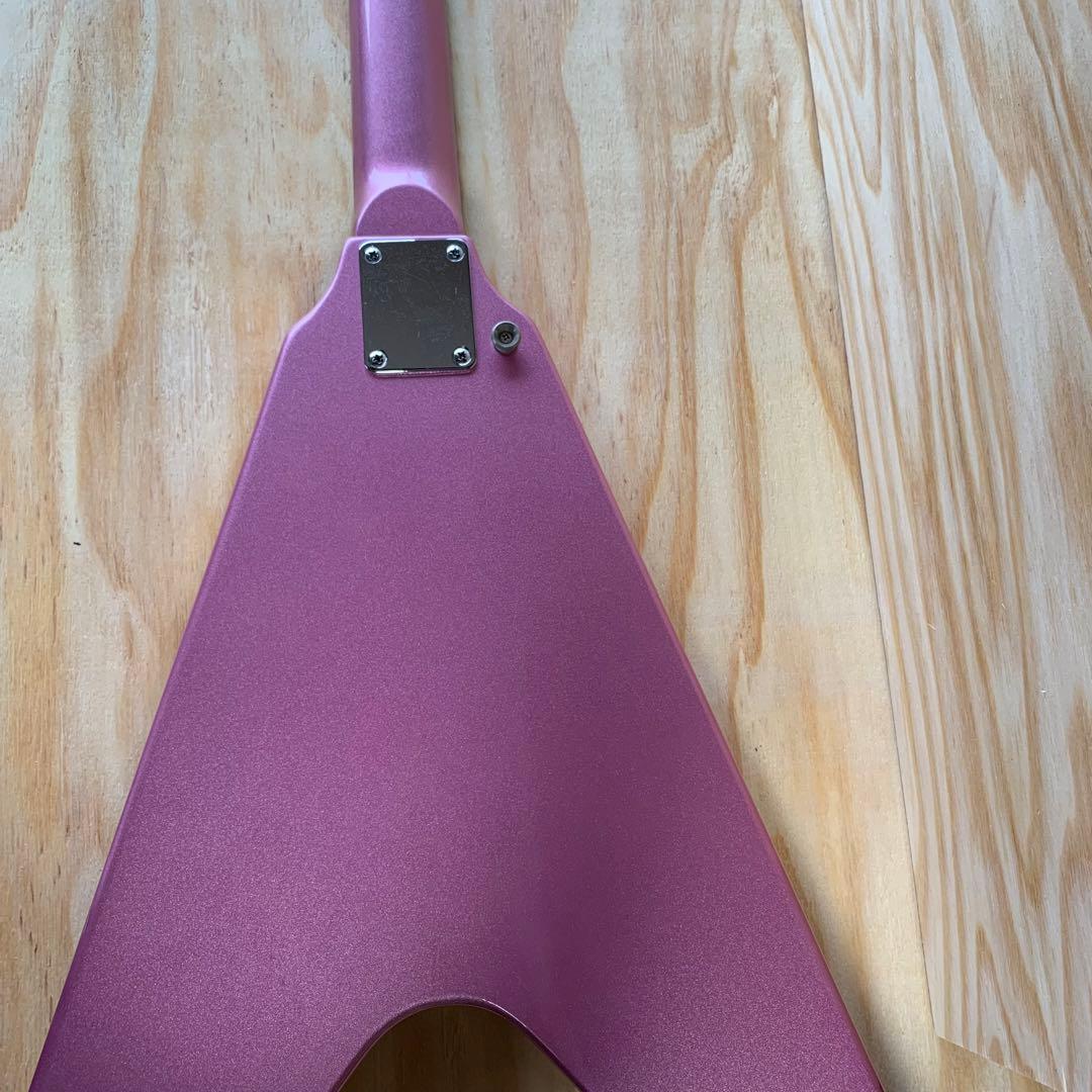 Photogenic フライングV エレキギター ラメピンク