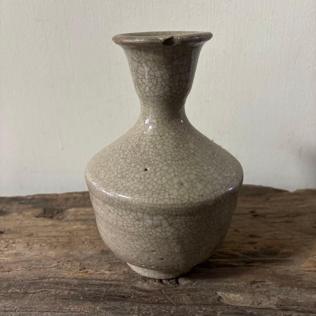 李朝瓶　徳利　花入　盤口　朝鮮古陶磁.古道具.骨董.アンティーク.井戸脇