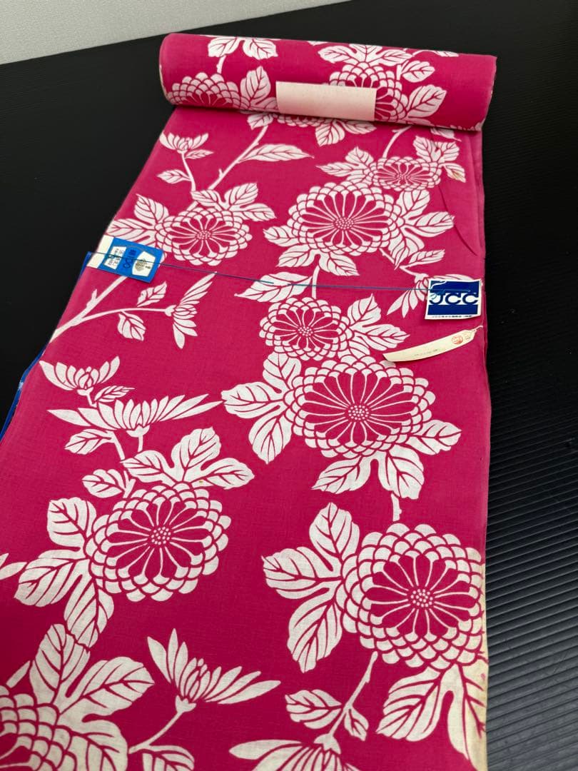 136)浴衣　反物　5点セット　綿　着尺