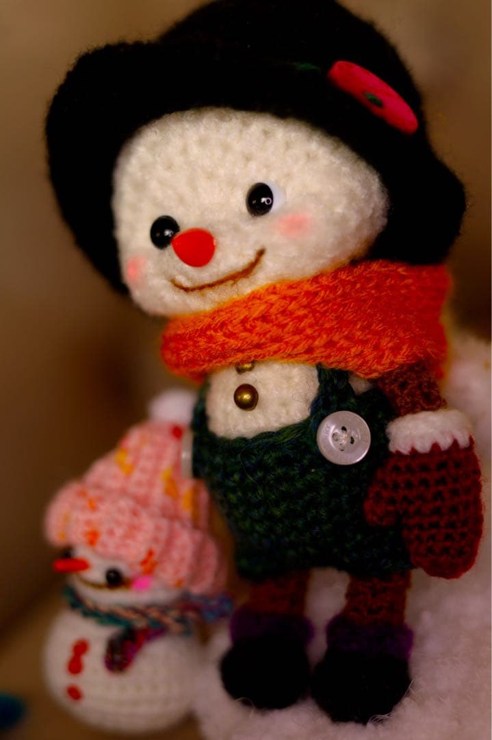 雪だるま あみぐるみ