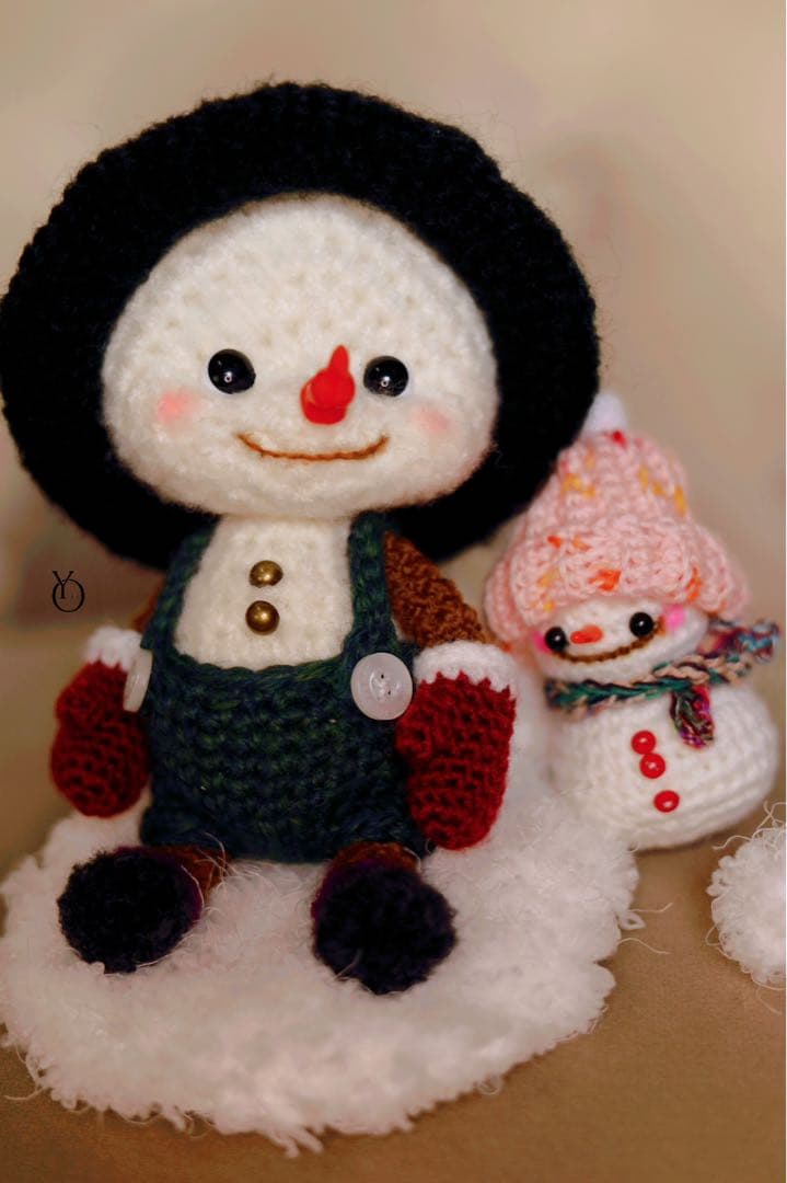 雪だるま あみぐるみ