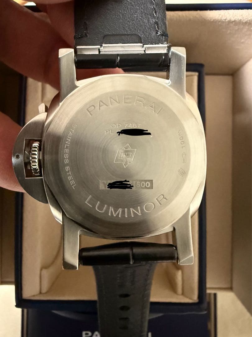 レ*実様 パネライ　ルミノールマリーナクアランタ40mm　箱、保証書、ラバースト