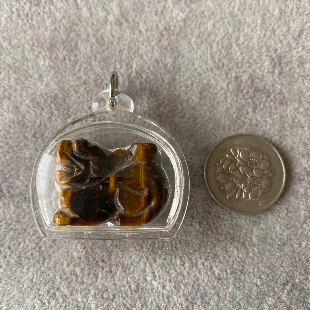 プラクルアン シンハ 獅子 タイガーアイ製 LPオー師 レア 開運 守護 御守り