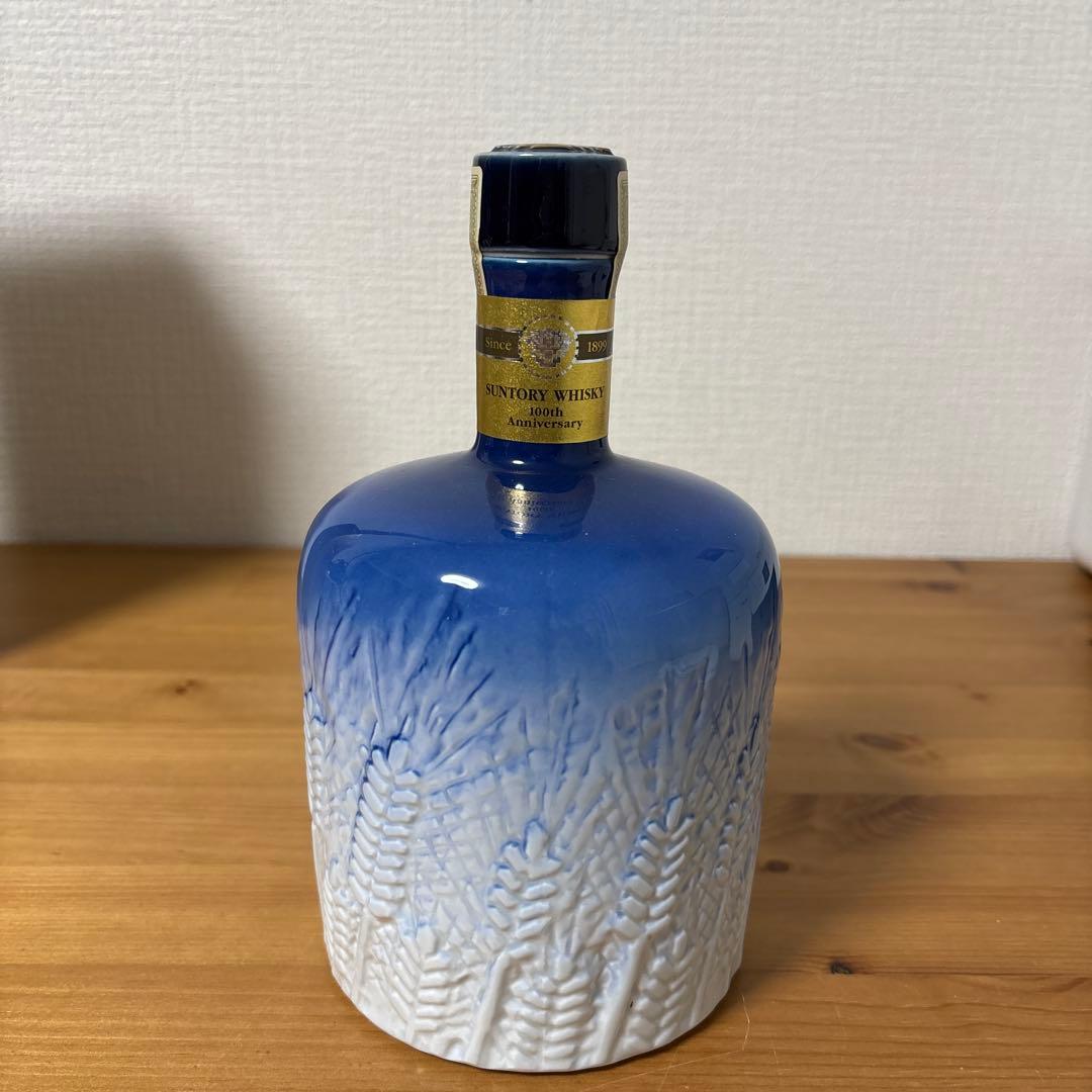 サントリーウイスキー　感謝百年　陶器　記念ボトル　未開封❹