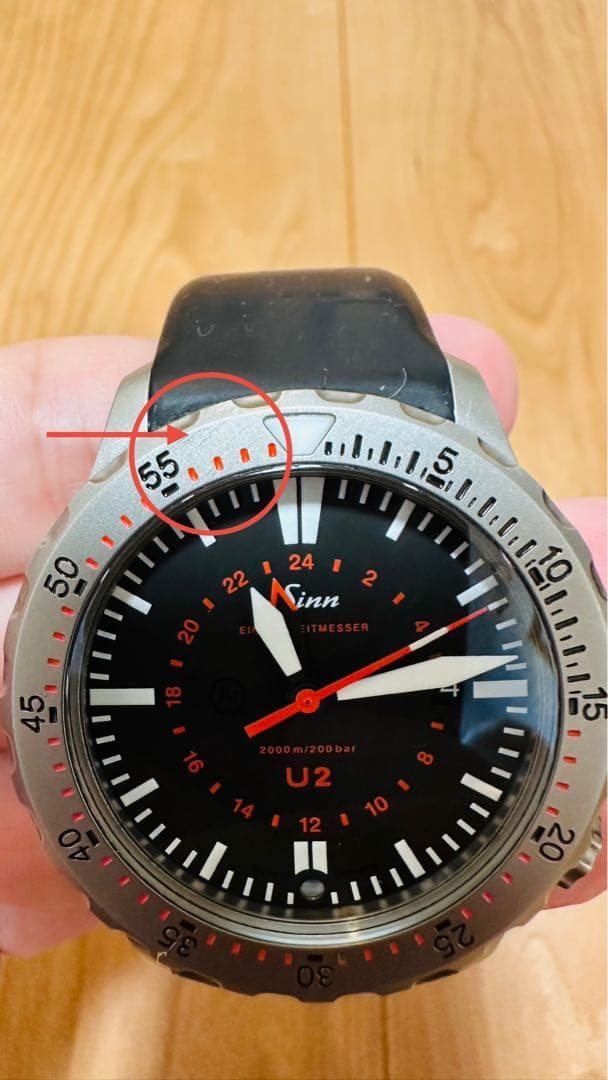 【専用】Sinn U2 ダイバーズウォッチ ラバーベルト
