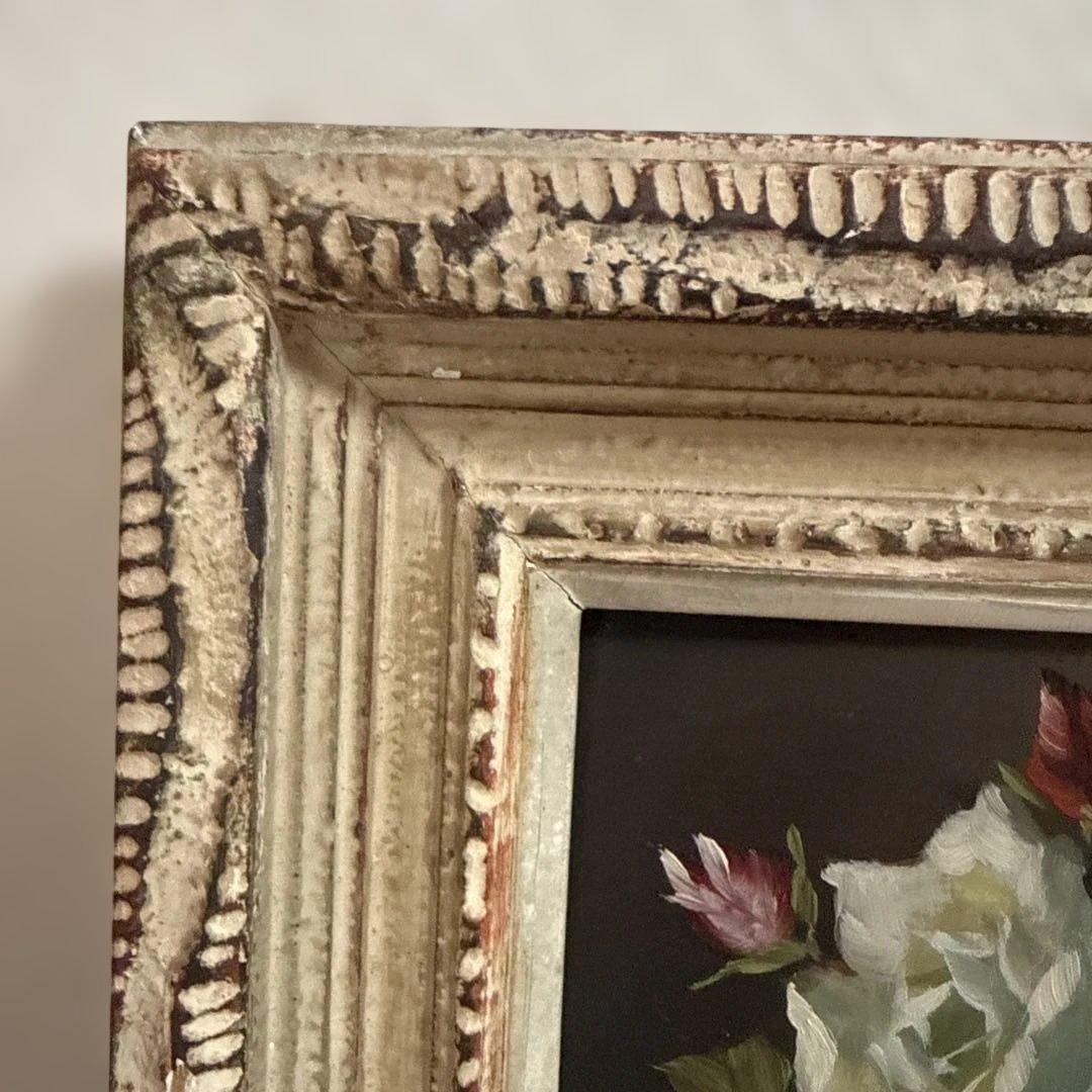 綺麗な薔薇が描かれてる油彩画 キャンパス約36 cmX29cm.