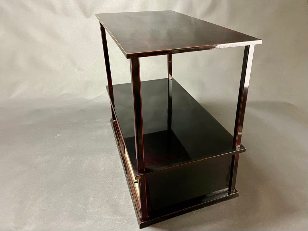 割引❗️「母」 紹鴎棚 武野紹鴎好み 溜塗 組立式 元箱 茶道具 （404F②）