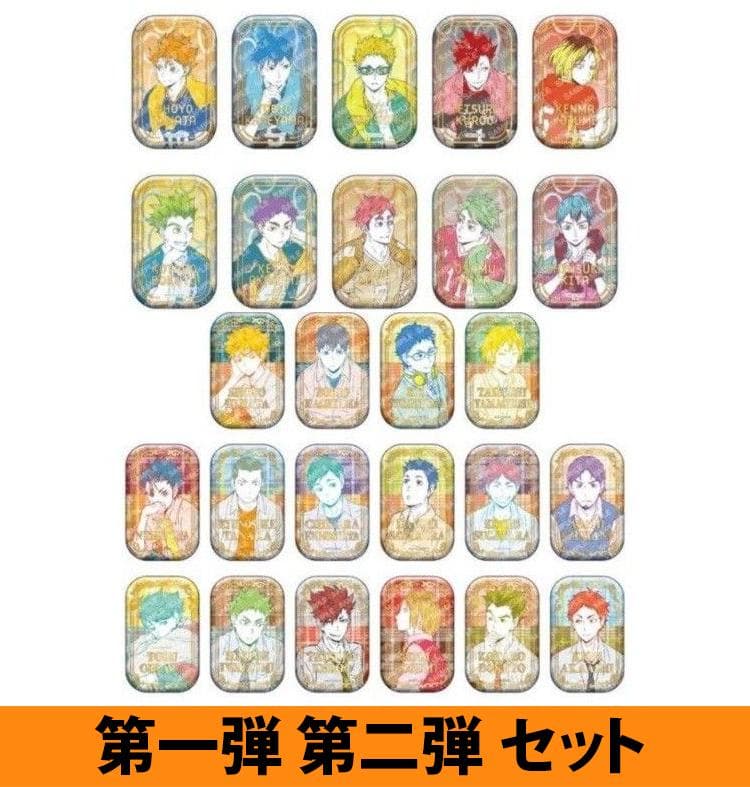 ハイキュー セブンネット スクエア缶バッジ オフショット カラー 第一弾 第二弾