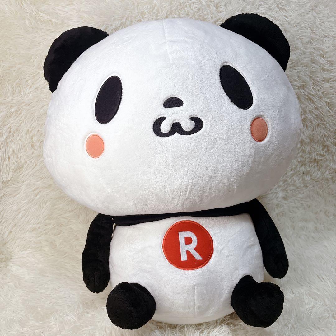 【非売品】初期 楽天 ぱんだ お買い物 パンダ特大 ぬいぐるみ 旧ロゴ 限定
