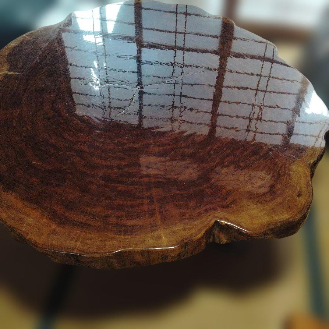 超希少品 ブビンガ輪切り 1枚板テーブル 座卓