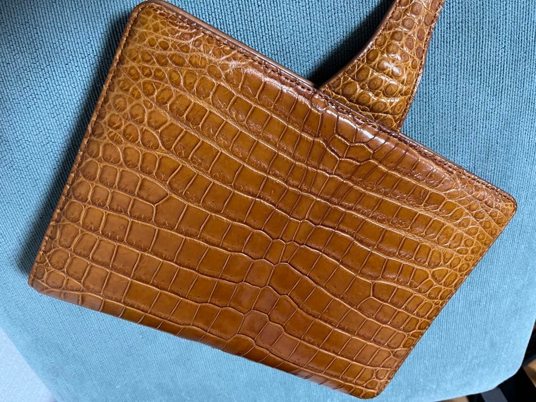 A5手帳カバー　クロコダイル　メモ　象革　キタムラ