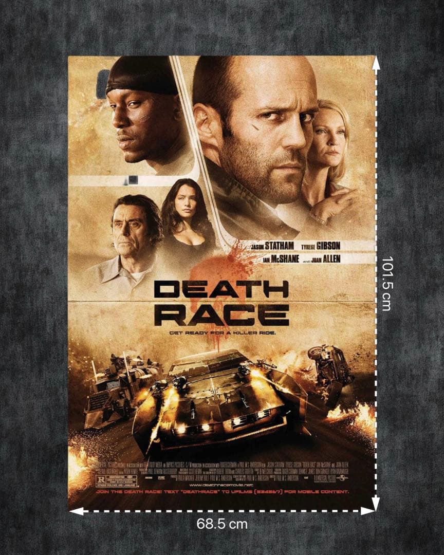 *枚数限定*映画館用両面印刷ポスターUS版:デス・レース ジェイソンステイサム