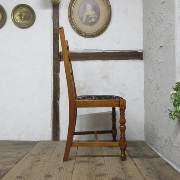 イギリス アンティーク 家具 ダイニングチェア ラダーバック 英国 4128e