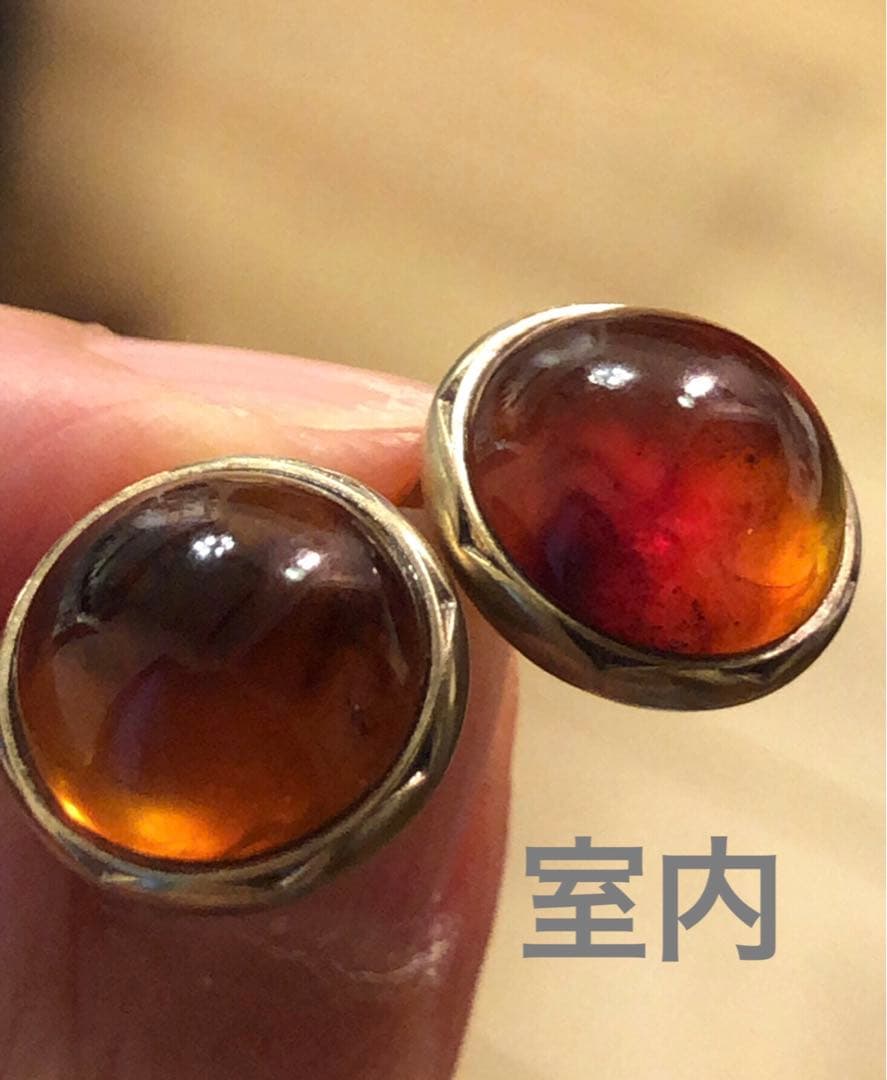 【専用】美品♡アガット アンバーピアス【プレーヌ・リュヌ】