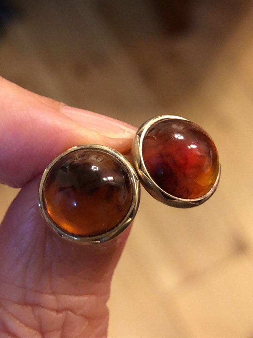 【専用】美品♡アガット アンバーピアス【プレーヌ・リュヌ】