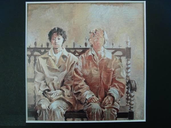 藤田 吉香、人、希少な画集より、新品額装付