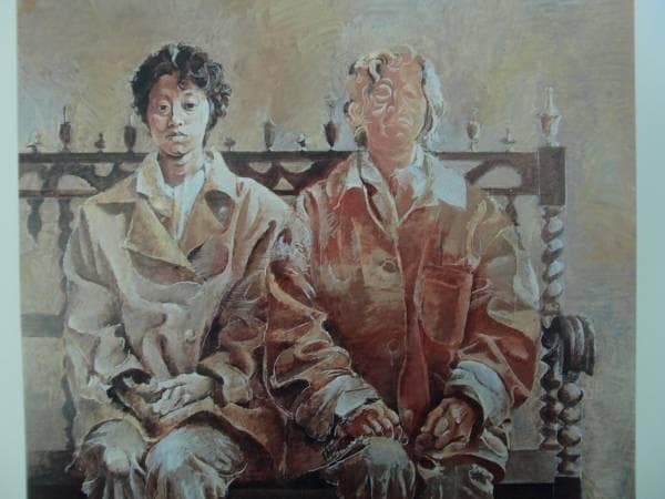 藤田 吉香、人、希少な画集より、新品額装付