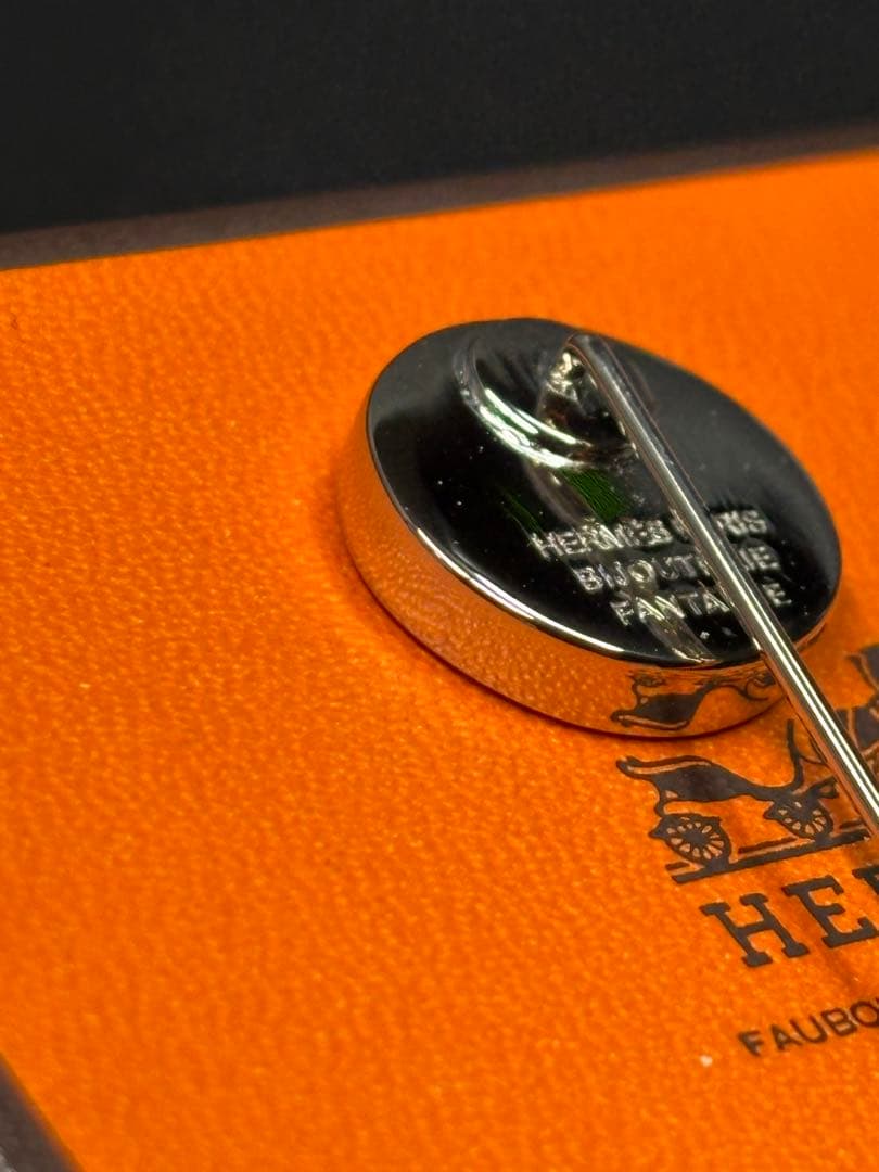 【美品】エルメス コロゾ ピンブローチ ネクタイピン HERMES 馬車