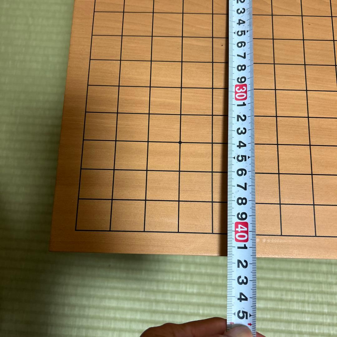 岡村碁盤店本榧囲碁盤と雪印本蛤黒那智碁石セット