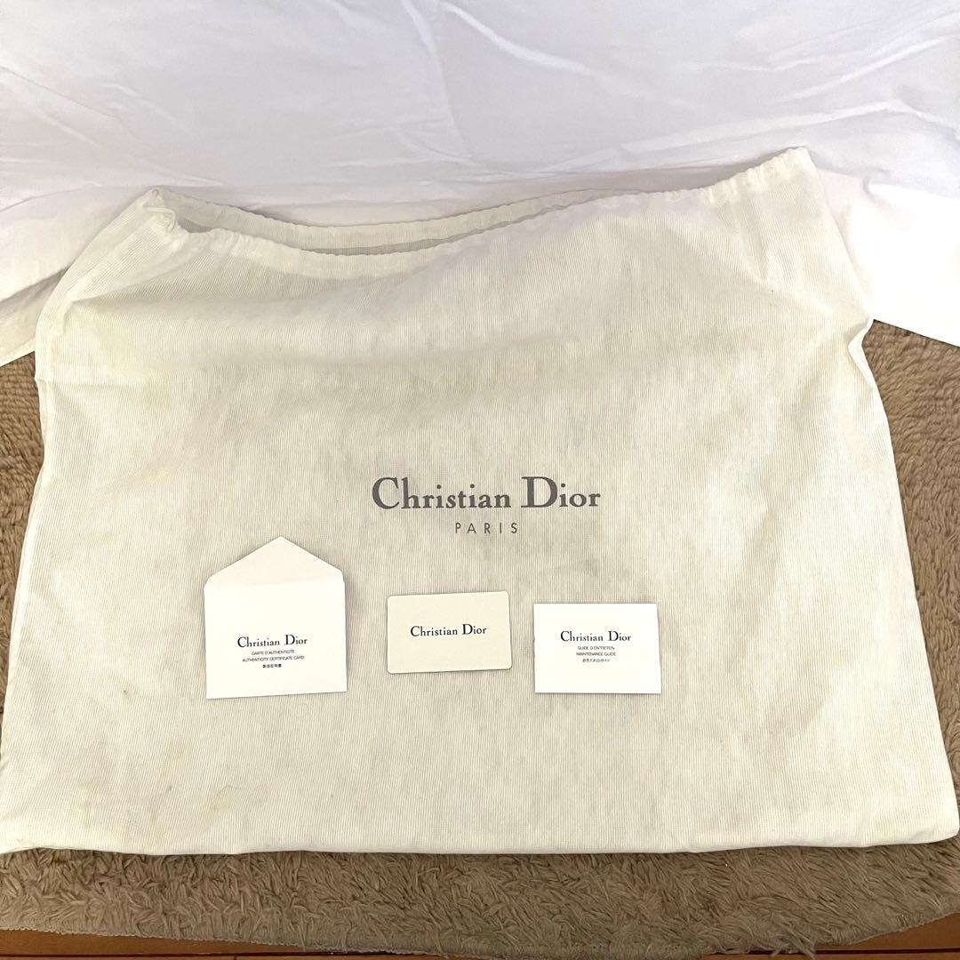 【美品】　DIOR ディオール　カナージュ　トートバッグ レザー　白