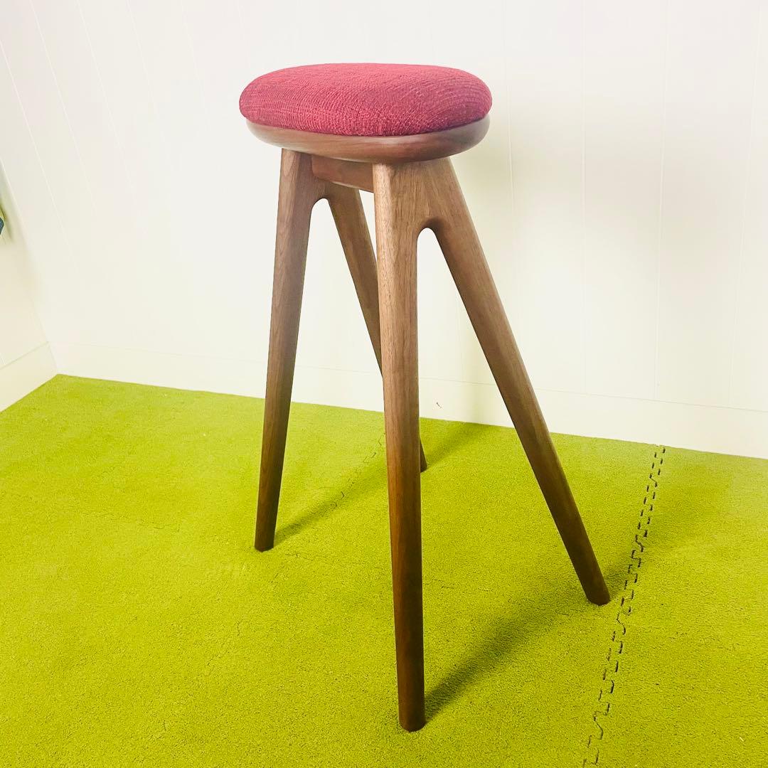 【極美品】ナガノインテリア スツール 木製 コッペスツール