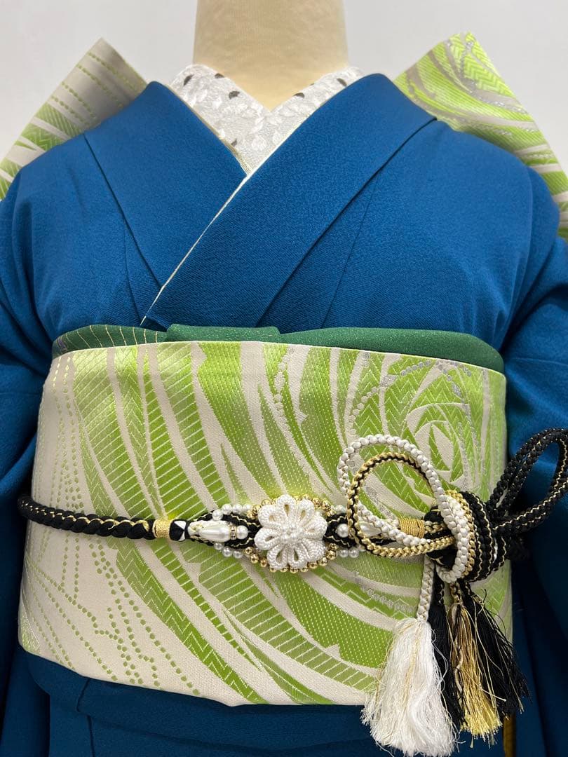 振り袖　フルセット　別誂長襦袢　高級寿光織　寛斎　落款　無地　パーティー　599