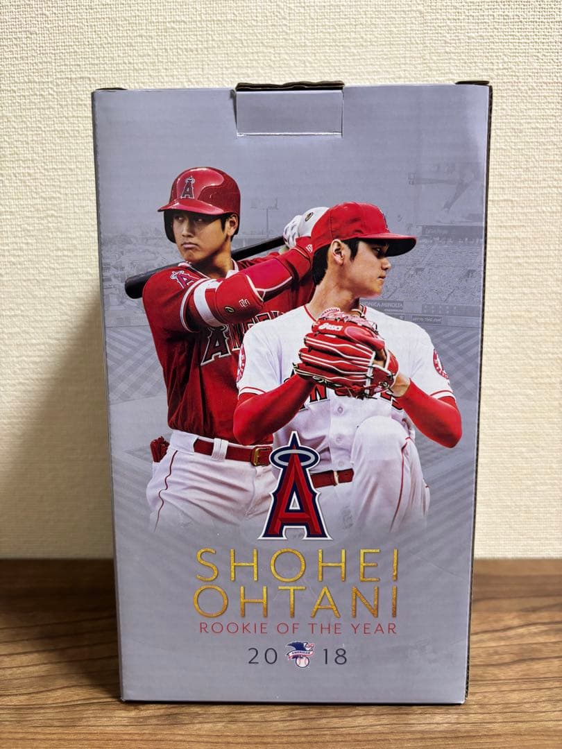 【球場限定】非売品/大谷翔平選手2018ルーキーオブザイヤーボブルヘッドおまけ付
