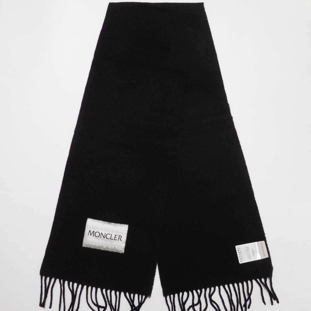 MONCLER モンクレール マフラー ストール 中綿ロゴチケット ウール
